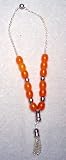 Worry Beads - Komboloi, Orange with Silver