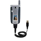 Coiled Power Hot Sync and Charge USB Data Cable w/ Tip Exchange for the Sanyo MM-9000 - Gomadic Brand