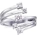 14K White Gold Right Hand Diamond Ring