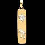 14k Gold Two-Tone Mezuzah Pendant