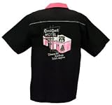 Coral Court Motel Black & Pink Loungemaster Bowling Shirt
