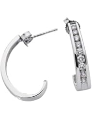 14K White Gold 0.86cttw Round Diamond Earring