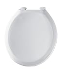 Mayfair 20SLOWDG 000 Designer Series Plastic Toilet Seat with Whisper-Close and Easy-Clean Hinges with DuraGuard Antimicrobial, Round, White