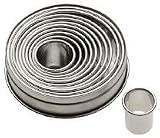 Ateco 11-Piece Graduated Round Cookie Cutter Set