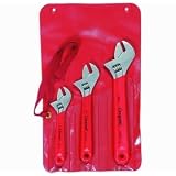Crescent AC3C 3 Piece Chrome Finish Adjustable Wrench Set with Cushion Grip