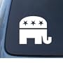 REPUBLICAN ELEPHANT - Politics - Car, Truck, Notebook, Vinyl Decal Sticker #1122 | Vinyl Color: White