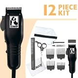 Clippers:Conair HC102RGB Dual Volt 12 Piece Haircut Kit
