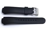 Genuine Synthetic Rubber Black Regular 19mm Watch Band by Swiss Army