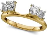 1ctw 4 Stone Diamond Wrap in 14K Two Tone Gold