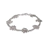 Eve's Addiction Sterling Silver Palm Tree Bracelet