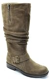 Maca Design Damenstiefel Veloursleder Taupe Gr. 40