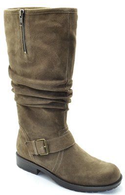 Maca Design Damenstiefel Veloursleder Taupe Gr. 40