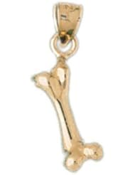 Dazzlers Solid 14 karats gold Dog Bone Toy Charm Pendant Available in three colors from jewelsberry (weights: 2.1 grams only)