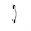STAINLESS STEEL EYEBROW BLACK/ WHITE STRIPES Gauge: 16, Ball Size: 4mm, Length: 10mm Sold as a Pair