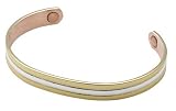 Sabona Gold/Silver Classic Duet Copper Magnetic Bracelet, Size XL