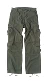 Stone Paratrooper Cargo Pants, Washed for a Retro Look and Feel (Medium, OLIVE DRAB)