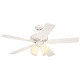 Review Westinghouse 7807900 / Westinghouse 7807900 Swirl Four-Light 52-Inch Five-Blade Ceiling Fan, White with Frosted Swirl Globes