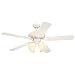 Tools & Hardware : Westinghouse 7807900 Swirl Four-Light 52-Inch Five-Blade Ceiling Fan, White with Frosted Swirl Globes