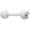 White Clear Gem Barbell Tongue Ring