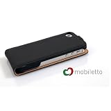 Mobiletto Flipcase iPhone 5 Ledertasche - Schwarz / Black (iPhone 5 H�lle - iPhone 5 Tasche - iPhone 5 Case - iPhone 5 Lederh�lle)von "Mobiletto"
