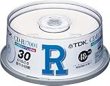 TDK CD-Rデータ用700MB 48倍速ホワイトプリンタブル ポットケース入り30枚パック [CD-R80TWX30PS]の画像