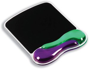 Childrens Toyshop  Electronics : Kensington Duo Gel Wristrest Wave - Mouse pad with wrist pillow - purple, green