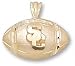 USC Trojans Solid 10K Gold ''SC'' Football 1/4'' Pendant