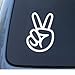 PEACE SIGN - Hand - Car, Truck, Notebook, Vinyl Decal Sticker #1111 | Vinyl Color: White