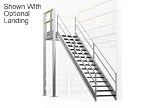 11 Step Industrial Staircase - 98 Landing Height