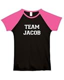 TEAM JACOB on Fitted Ladies Cap-Sleeve Baseball T-Shirt (in 6 colors)