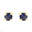 Stud Earrings With 0.55ctw Genuine Sapphires Beautifully Crafted in 14K Yellow Gold