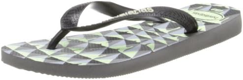 Havaianas Men's 4 Nite Flip-Flop,Grey/Black/Phosphorescent,45 BR/12-13 M US