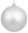 Matte Light Silver Commercial Shatterproof Christmas Ball Ornament 3.25" (80mm)