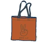 LIFE IS GOOD PEACE OUT ORGANIC TOTE - O/S - BRONZE