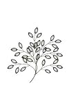 Contemporary Metal Wall Art - Small Laurel Branch