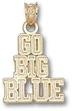 Kentucky Wildcats Solid 10K Gold ''GO BIG BLUE'' Pendant