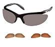 Costa Del Mar Fluid Sunglasses Black Frame w/3 Lens Polarized Set - Gray, Amber, Vermilion 400