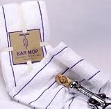Barmop Towels with Terry Stripe Set of 4
