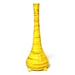 Handmade Ceramic Spun-Bamboo-Style Contemporary Ceramic Flower Vase / Table Art In High Gloss Yellow