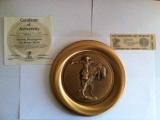 Frederic Remington's The Bronco Buster Collector's Plate Bronze Series