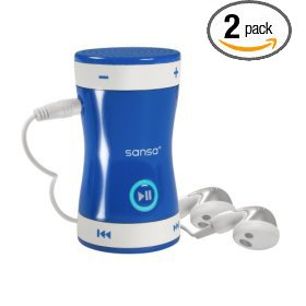 Sandisk 2-PACK: 512MB SANSA SHAKER MP3 Player Blue (SDMX9N-512B-A18, Retail Packages!)