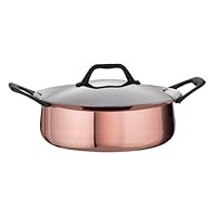 Tramontina Limited Editions Barazzoni 3.5 Quart Full-Clad Copper Exterior Covered Casserole