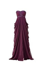 Plus Size Strapless Sweetheart Chiffon/Satin Beaded  Evening Dress/Bridesmaid Dress/Prom Dress/Party Dress  With Ruffles
