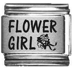Flower Girl Laser Italian Charm