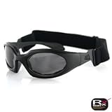 Zan Headgear GX001 GX Sunglasses, Black Frame, Smoke Anti-Fog Lens