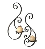 Twist Wall Candle Sconce Set
