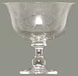 Individually Hand Etched Crab Glass Compote 6 1/2"H, 6 3/4"D