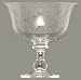 Individually Hand Etched Crab Glass Compote 6 1/2"H, 6 3/4"D