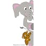 Elephants On The Wall D I Y Paint a Mural, Elephant and Leopard Doorhugger