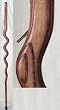 Red Brazos River Bend Walking Stick